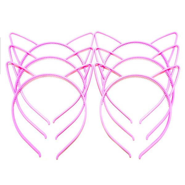 Набор детских ободков для волос Ушки розовые 0106-204-1, 12 шт