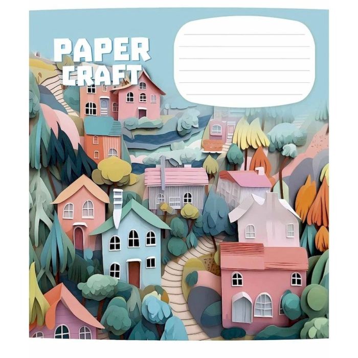 Тетрадь ученическая "Paper craft" 012-3354C-2 в косую линию, 12 листов