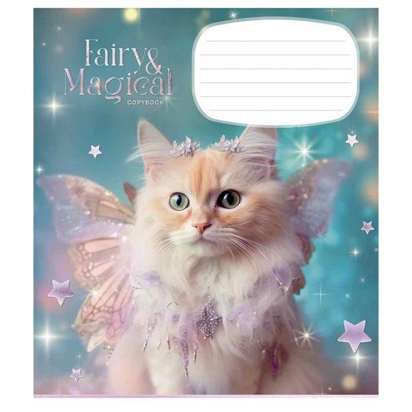 Тетрадь ученическая "Fairy cats" 012-3316K-2 в клетку, 12 листов