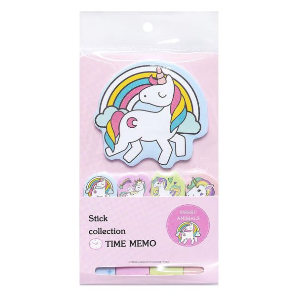 Набор бумажных стикеров Единорог N7-001-4 для заметок