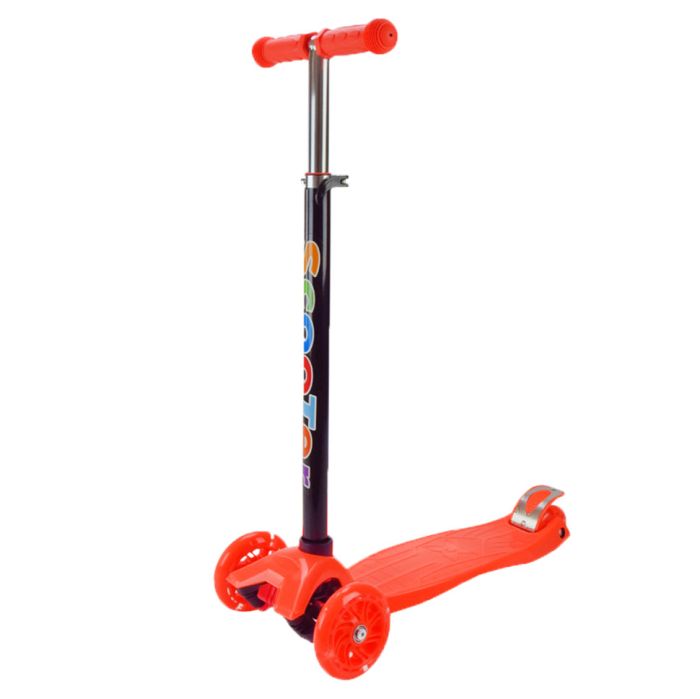 Самокат детский 3-х колесный Scooter Maxi SC2401(Orange) светящиеся колеса, оранжевый