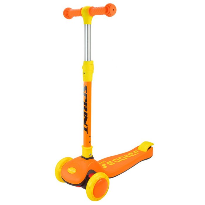 Самокат детский 3-х колесный Scooter SC2421(Orange) светящиеся колеса, оранжевый