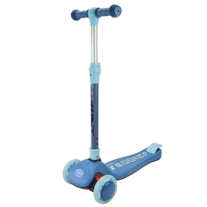 Самокат детский 3-х колесный Scooter SC2421(Blue) светящиеся колеса, синий