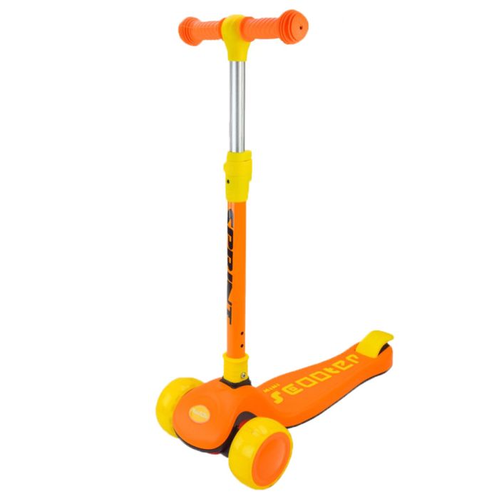 Самокат детский 3-х колесный Mini Scooter SC2420(Orange) светящиеся колеса, оранжевый