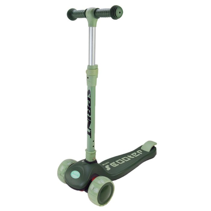 Самокат детский 3-х колесный Mini Scooter SC2420(Green) светящиеся колеса, зеленый