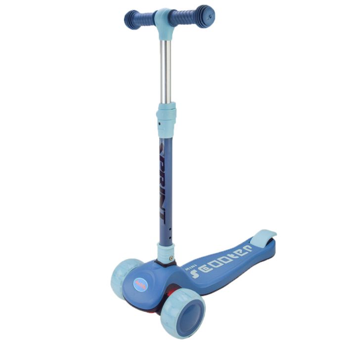 Самокат детский 3-х колесный Mini Scooter SC2420(Blue) светящиеся колеса, синий