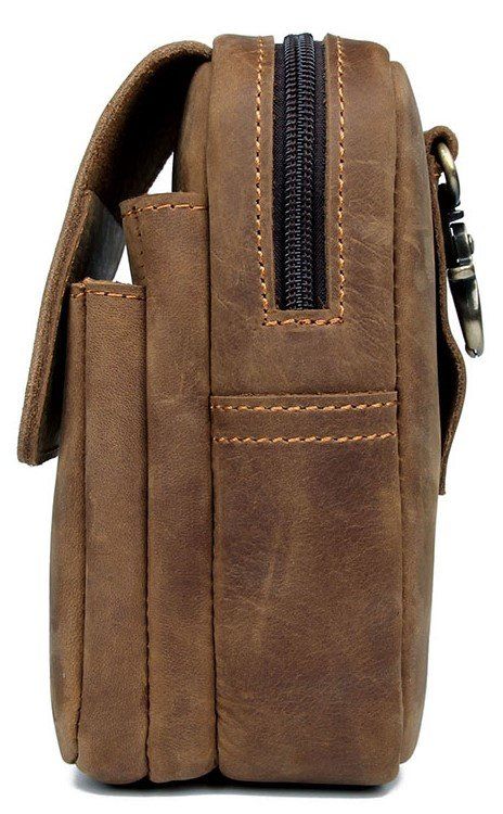 Барсетка мужская компактная Vintage 14968 Рыжая