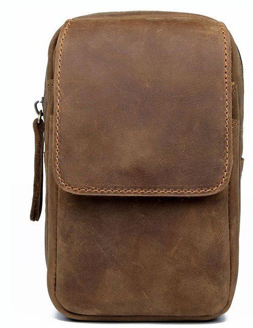 Барсетка мужская компактная Vintage 14968 Рыжая