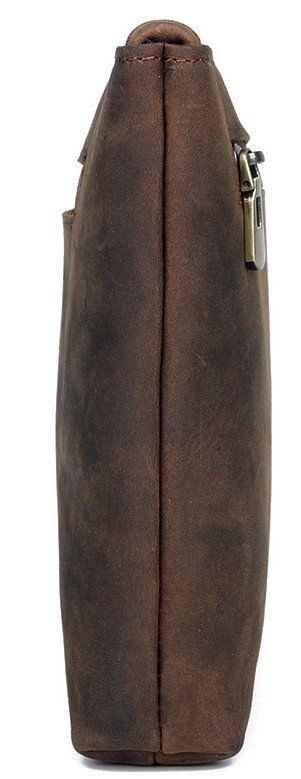 Красивая барсетка мужская в коже Crazy horse Vintage 14954 Коричневая