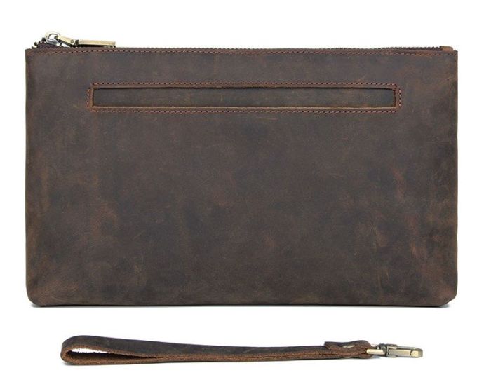 Красивая барсетка мужская в коже Crazy horse Vintage 14954 Коричневая