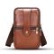 Барсетка мужская вертикальная на пояс 20368 Vintage Коричневая