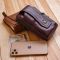 Барсетка на ремень брюк кожаная Vintage 20350 Коричневая