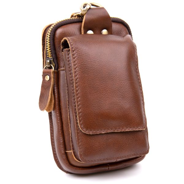 Барсетка поясная мужская Vintage 20417 Коричневая Барсетка поясная мужская Vintage 20417 Коричневая