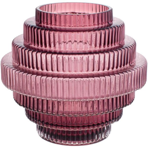 Стеклянная ваза Ariadne "Modern" Ø16x15см, темно-розовый