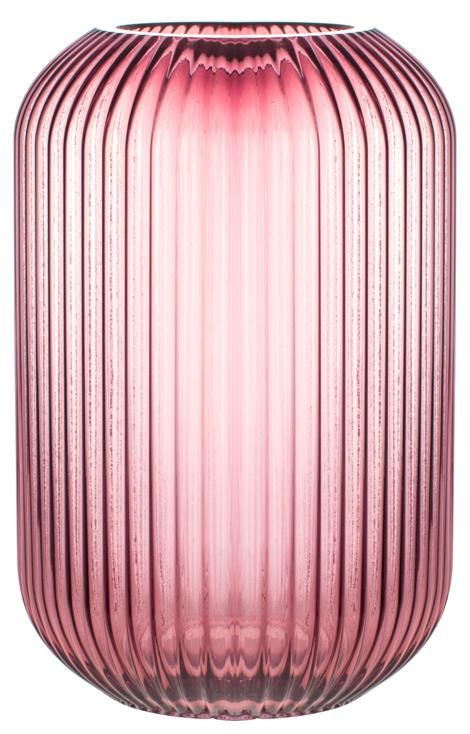 Ваза стеклянная Ariadne "Tulip Dark Pink" Ø18x28см, темно-розовая