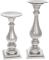 Подсвечник декоративный "Amber" 14х30см, металл, серебро