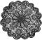 Набор 6 сервировочных ковриков Margrese Кружево Ø38см (подтарельники), черный