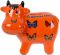 Копилка керамическая Коровка «Скарбничка бажань» 14х17см, оранжевая