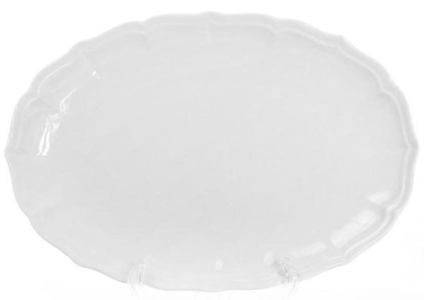 Блюдо фарфоровое "White Prince-2" овальное 30.2х20.7см (белый фарфор)