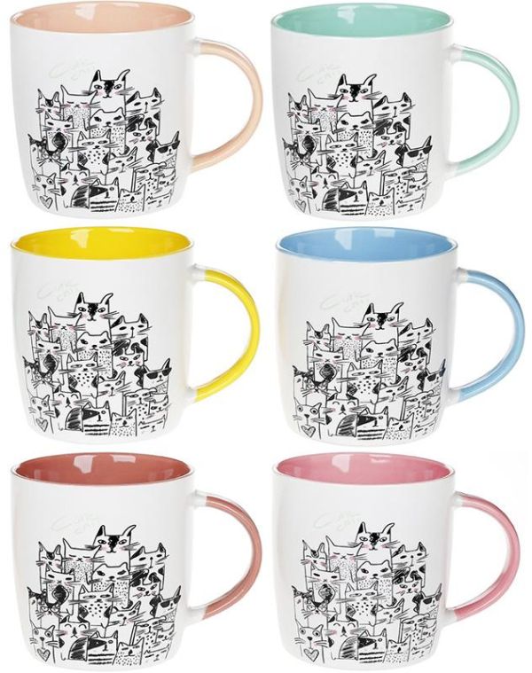 Кружка Cutie Cats 390мл фарфоровая
