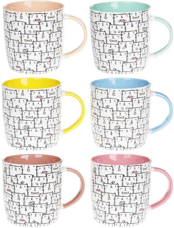 Кружка "33 кота" 390мл фарфоровая