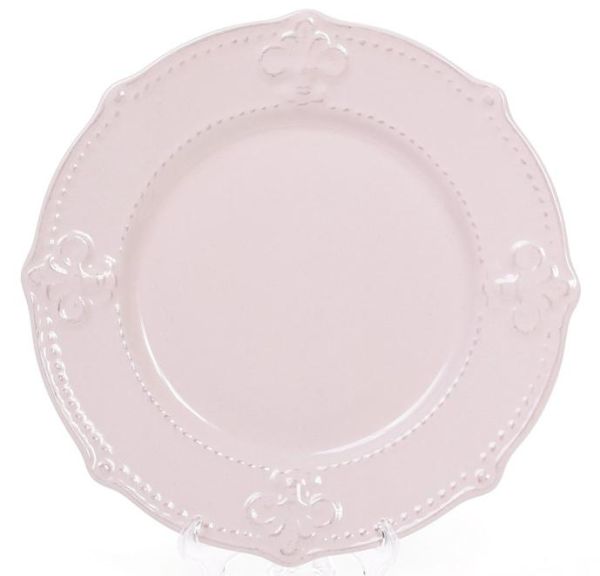 Набор 6 десертных тарелок Leeds Королевская Лилия Ø21.5см, розовые
