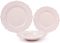 Набор 6 суповых тарелок Leeds Королевская Лилия Ø22.8см, розовые