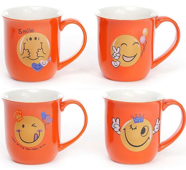 Фарфоровая кружка "Веселый смайлик" 260мл