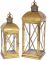 Подсвечник-фонарь декоративный "Cornel" 22х22х62см, золото антик