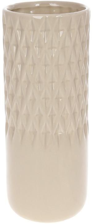 Ваза керамическая "Stone Flower" 10.5x10.5x26см, кремовый глянец