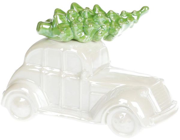Копилка "Автомобиль" керамическая 18.4х11см, белый перламутр