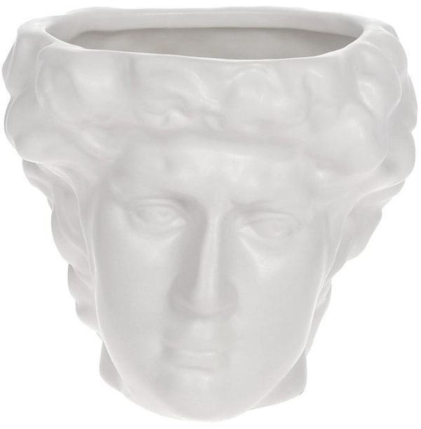 Ваза керамическая "Illusion Аполлон" 13.5х13.5х12см, матовый белый