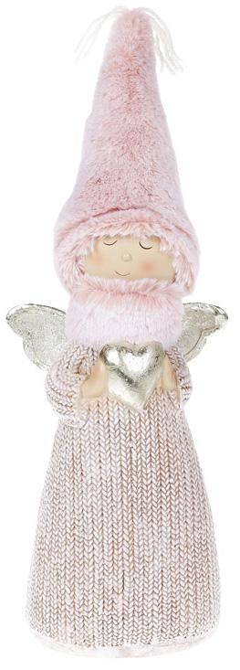 Фигурка декоративная "Ангел в меховой шапке" 40см