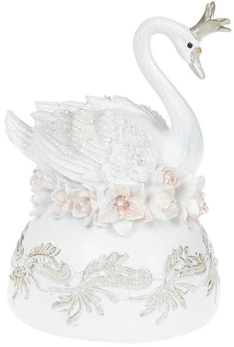 Декоративная статуэтка "Лебедь в магнолиях" 14.8см музыкальная