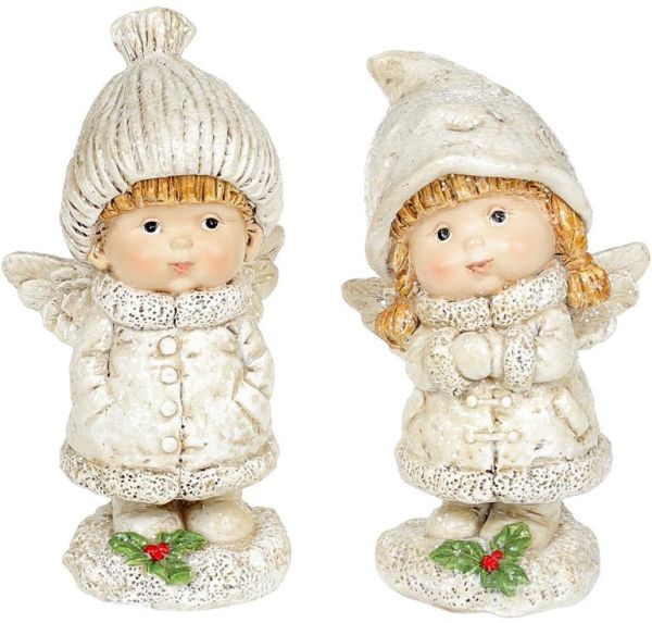 Статуэтка декоративная "Ангелочек в куртке" 6.7х6.1х12см, полистоун