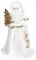 Декоративная статуэтка Санты "Долгожданный Гость" 14х12х23см, полистоун, белый с золотом