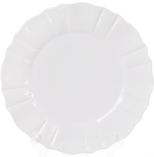 Набор 6 обеденных тарелок Leeds Ceramics SUN Ø26см, каменная керамика (белые)