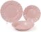 Набор 6 обеденных тарелок Leeds Ceramics SUN Ø26см, каменная керамика (розовые)