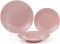 Набор 6 обеденных тарелок Leeds Ceramics Ø27.5см, каменная керамика (розовые)