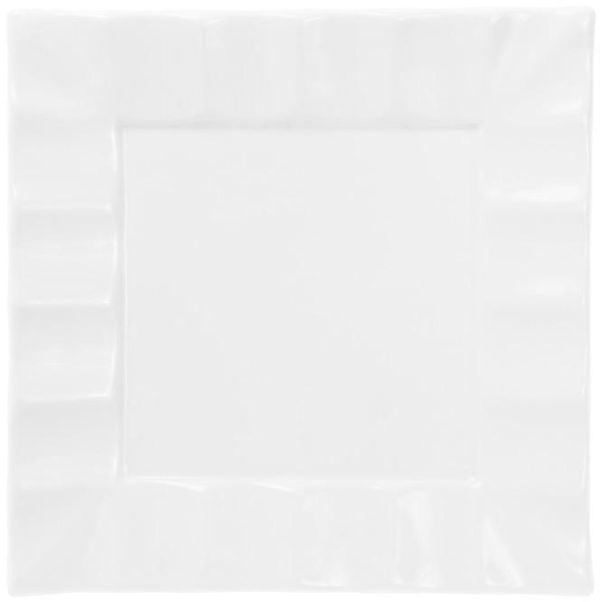 Набор 2 фарфоровые тарелки "White City Волна" 28х28см (белый фарфор)