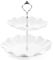Блюдо фуршетная стойка "White City Волна" 2 яруса Ø20+Ø25см, высота 24см
