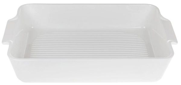 Форма для выпечки Ainsley фарфоровая 30.5х19.5х6см с ручками (белая)