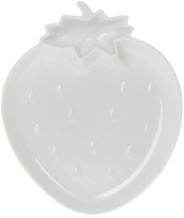 Набор 2 блюда "Клубника" 25.6х21.4х2.9см фарфор, белый