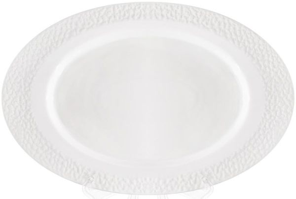 Набор 2 овальных блюда "White City Грация" 37x24см, белый фарфор