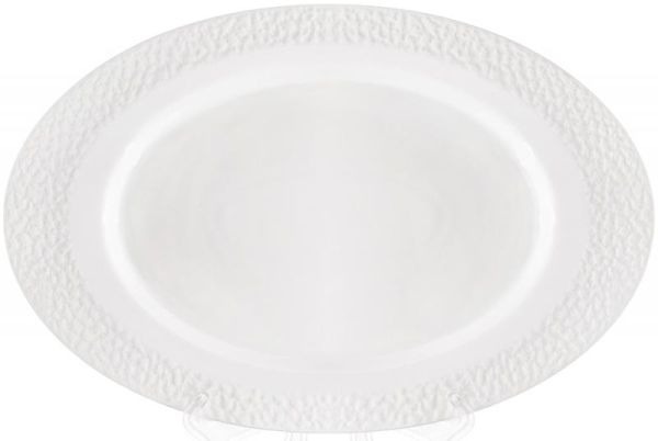 Набор 2 овальных блюда "White City Грация" 42x28см, белый фарфор