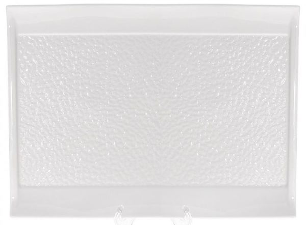 Набор 2 блюда сервировочные "White City Грация" прямоугольные 30x23см, белый фарфор