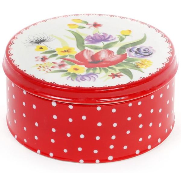 Банка керамическая "Акварель" 1115мл, коробка для конфет и печенья