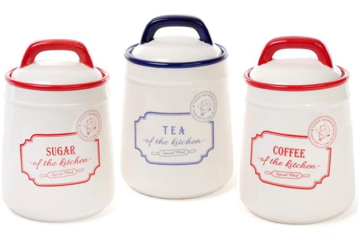 Банка керамическая Red&Blue TEA 800мл, синяя