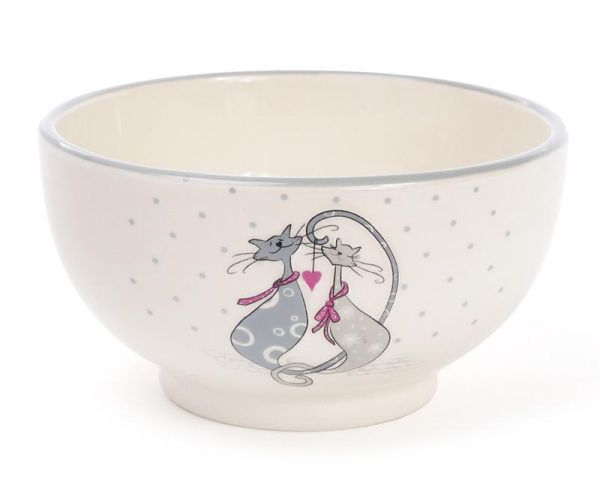 Пиала керамическая "Влюбленные коты" 650мл (миска)