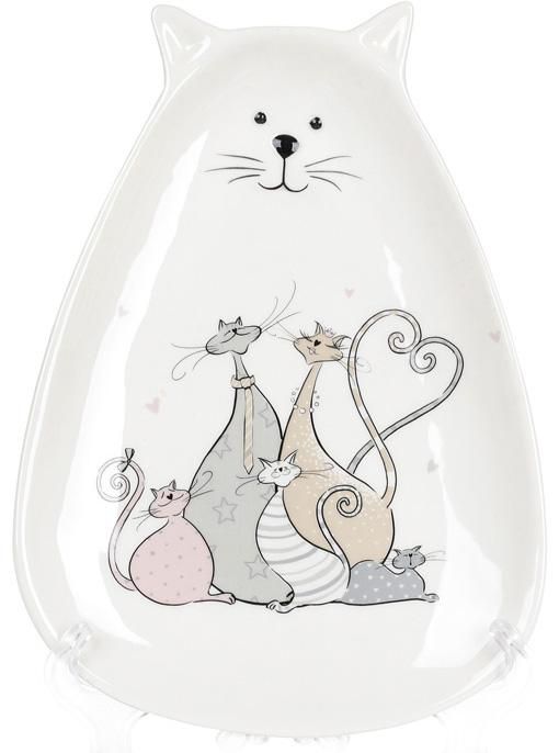 Блюдо керамическое "Дружная Семейка" 24х18х2.8см